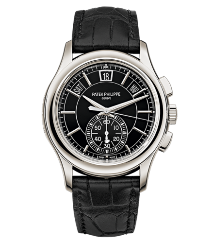 AAA Replica Patek Philippe Annual Calendar Chronograph Black Watch 5905P-010